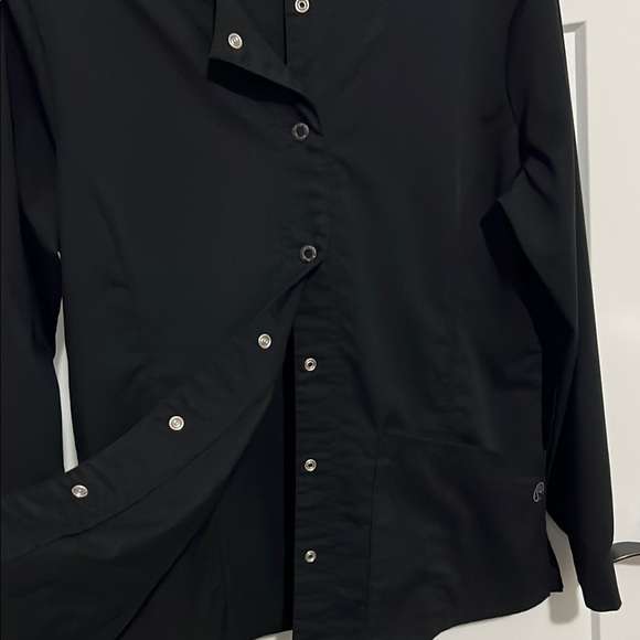 Purple Label by Healing Hands - Women's Black scrub jacket, size M - Picture 2 of 8
